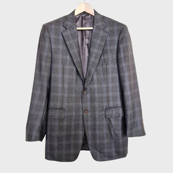Canali Wool Blazer EU50 (US 40) Italy Windowpane, Harry Rosen - Picture 2 of 16
